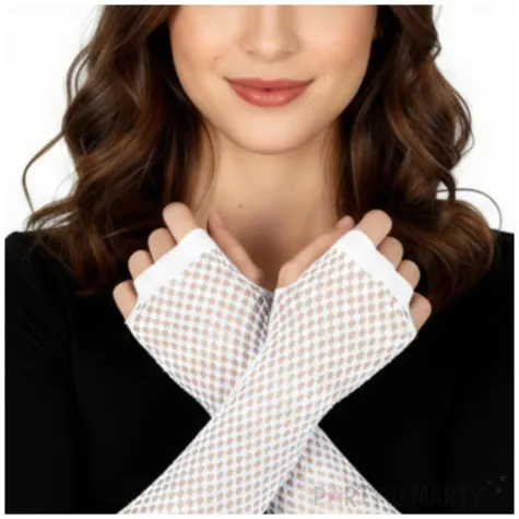 xx mesh gloves 26 cms white