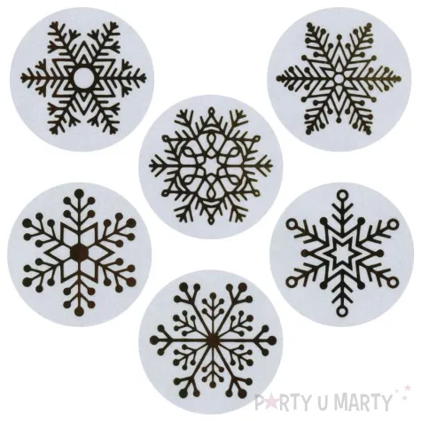 xx naklejka nalepka craft fun series sniezynki zlote naklejki na rolce titanum 25jt006