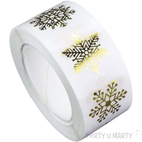 xx naklejka nalepka craft fun series sniezynki zlote naklejki na rolce titanum 25jt006