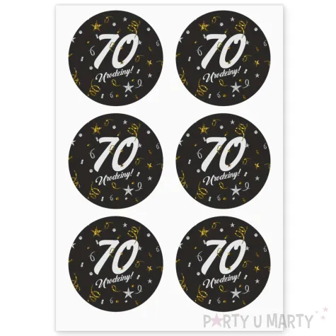 xx naklejki 70 urodziny glamour birthday