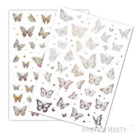 xx naklejki foliowe motyle zlote mix rozmiarow 629144