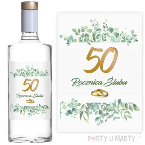 xx naklejki na butelke 50 rocznica slubu
