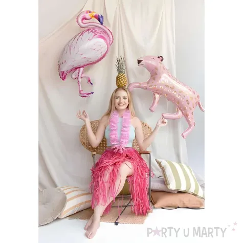 xx naszyjnik hawajski jasny rozowy 1 2 m