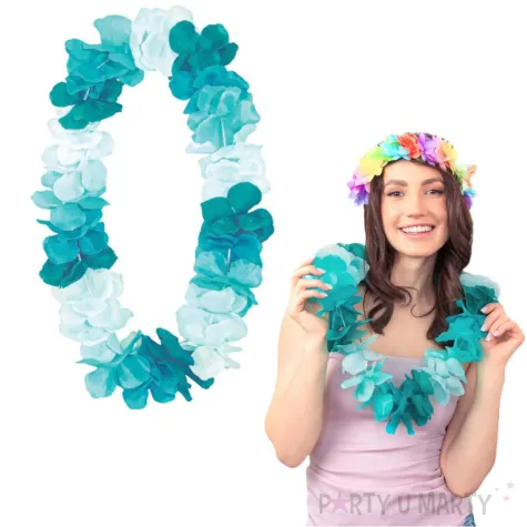 xx naszyjnik hawajski turkusowy 115 cm