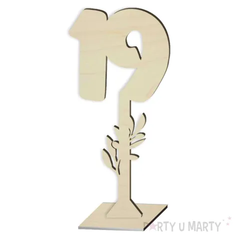 xx numer na stol 19 drewno