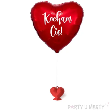 xx obciaznik serce geometryczne czerwone