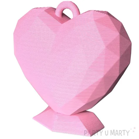 xx obciaznik serce geometryczne rozowe jasne