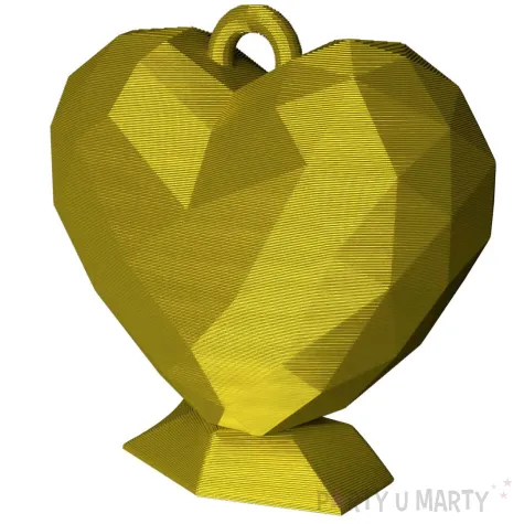 xx obciaznik serce geometryczne zlote