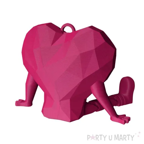 xx obciaznik serce z nozkami rozowe