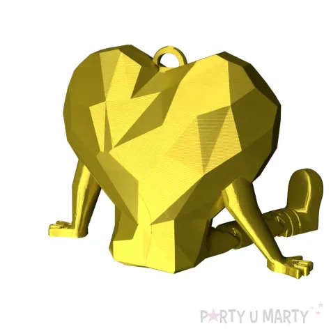 xx obciaznik serce z nozkami zlote