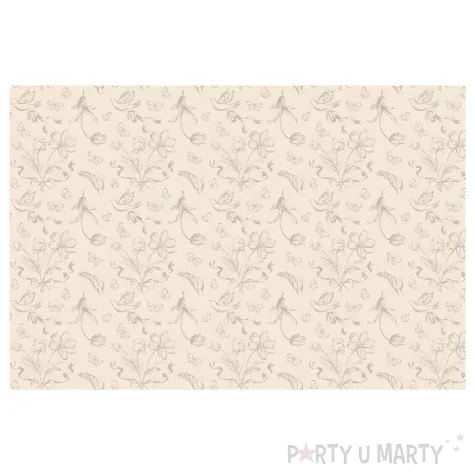 xx obrus bezowe kwiaty 180x120 cm mix