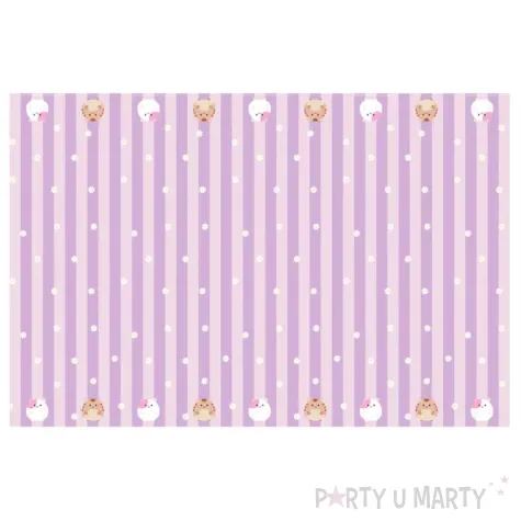 xx obrus papierowy koci domek gabi mix 180 x 120 cm