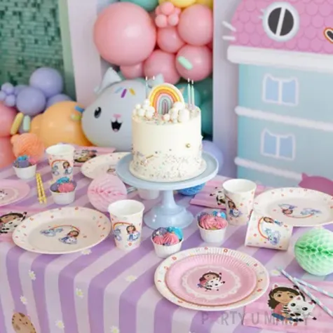 xx obrus papierowy koci domek gabi mix 180 x 120 cm