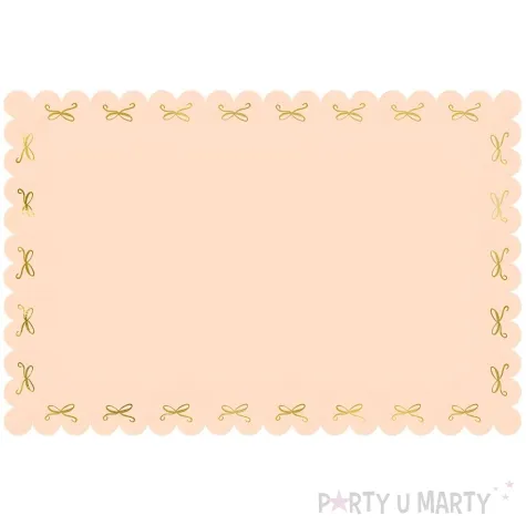 xx obrus papierowy kokardki rozowy 180 x 120 cm