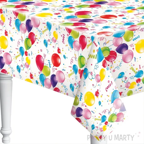 xx obrus papierowy om01 120x180cm zest 286 balony chlopak chlopiec dzieciece dziewczyna dzi