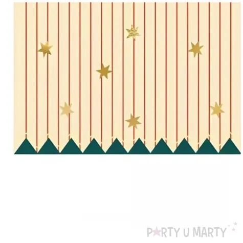 xx obrus papierowy pasy z gwiazdkami mix 180 x 120 cm