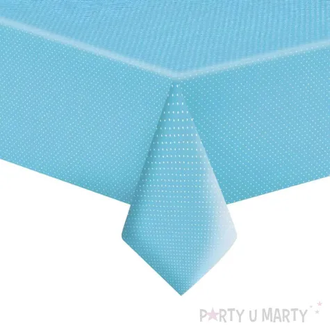 xx obrus papierowy white dots on blue 120 x 180 cm