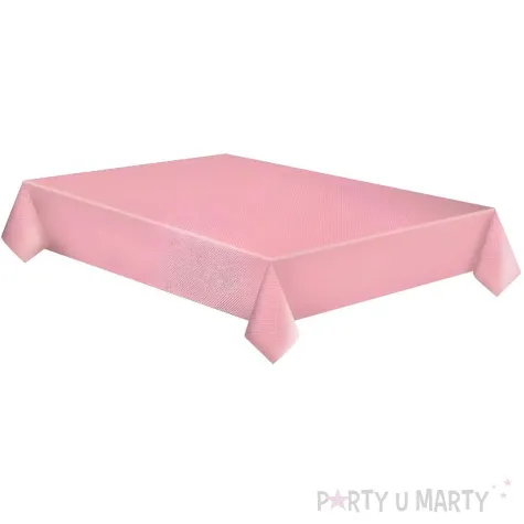 xx obrus papierowy white dots on pink 120 x 180 cm