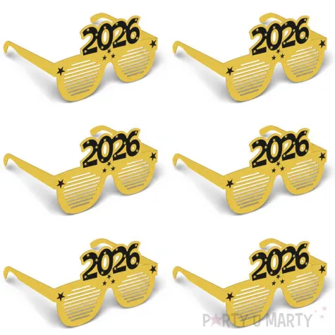 xx okulary party nowy rok 2026 x6