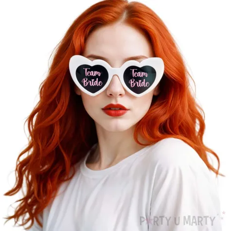 xx okulary party team bride serce