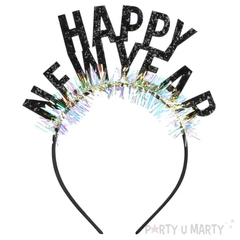 xx opaska happy new year 15 5 x 20 5 cm czarna