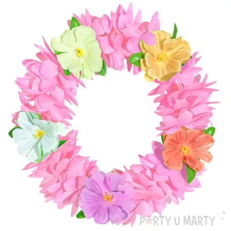 xx opaska hawajska na gumce rozowa