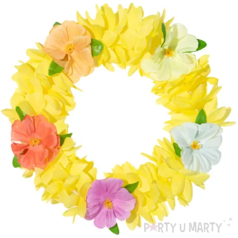 xx opaska hawajska na gumce zolta