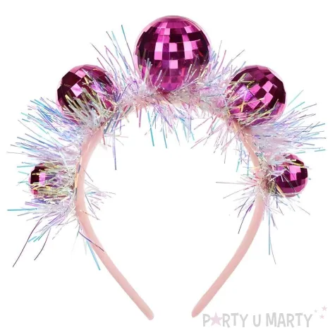 xx opaska kule disco 17 5x17 5 cm rozowy