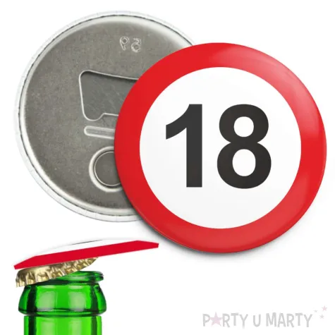 xx otwieracz 18 urodziny traffic birthday 56 mm