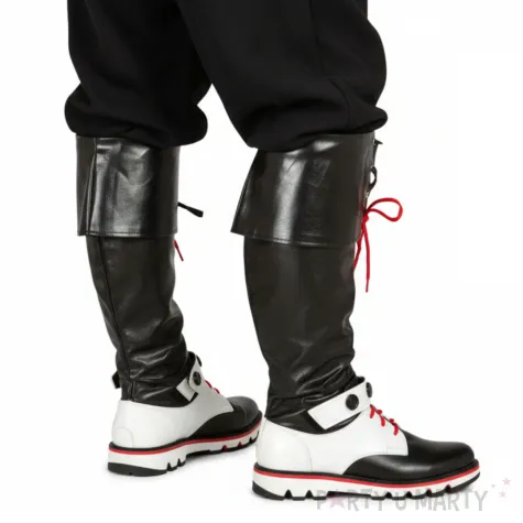 xx pair of luxury black gaiters 57 cm
