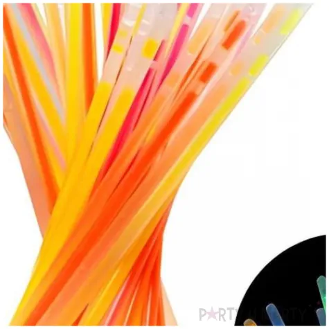 xx paleczki fluorescencyjne mix kolorow 20 cm z lacznikami 1 op 100 szt