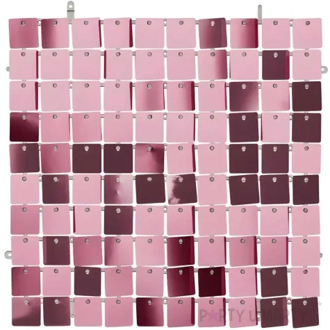 xx panel cekinowy kwadraty jasny rozowy 30x30 cm