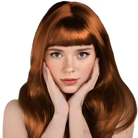 xx peruka dlugie wlosy rudy