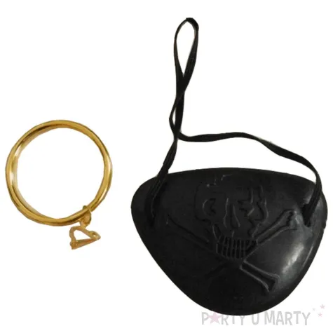 xx piracka przepaska na oko i kolczyk