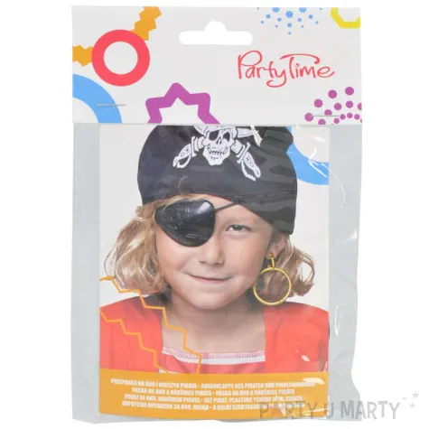 xx piracka przepaska na oko i kolczyk