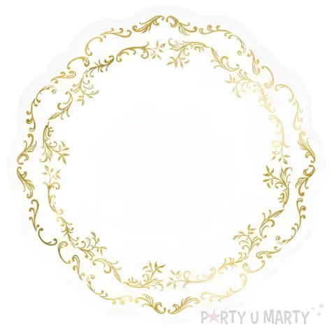 xx podkladki pod talerze zloty ornament 35 5 cm biale 1 op 6 szt