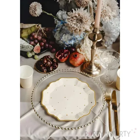 xx podtalerz z perlami transparentny srednica ok 32 cm