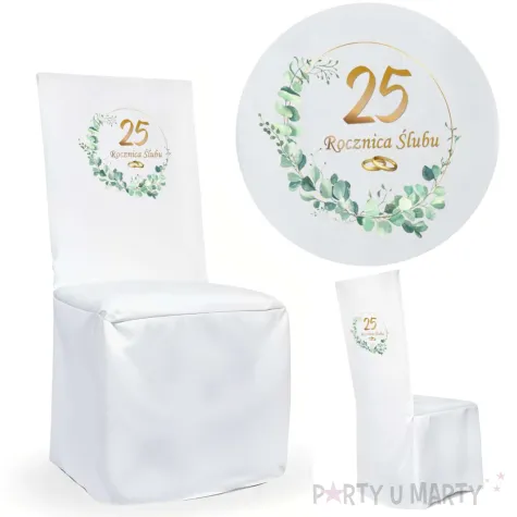 xx pokrowiec na krzeslo 25 rocznica slubu
