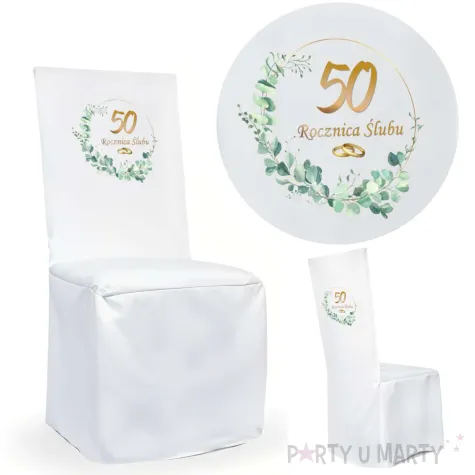 xx pokrowiec na krzeslo 50 rocznica slubu