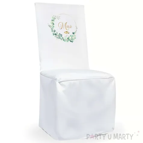 xx pokrowiec na krzeslo slub maz