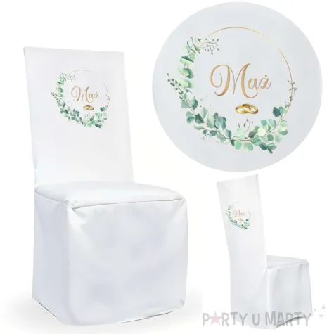 xx pokrowiec na krzeslo slub maz