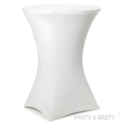 xx pokrowiec na stol koktajlowy 80x110 cm bialy