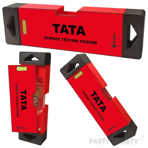xx poziomica 3d tata zawsze trzyma poziom czerwony