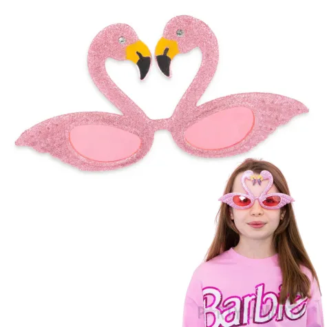 xx przezroczyste okulary z flamingami