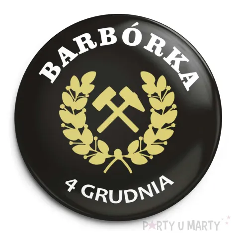 xx przypinka barburka czarna