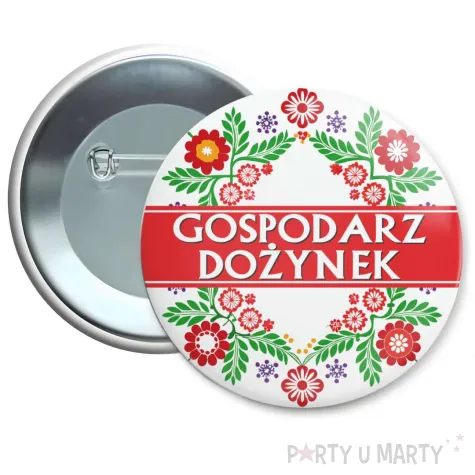 xx przypinka gospodarz domu kwiaty