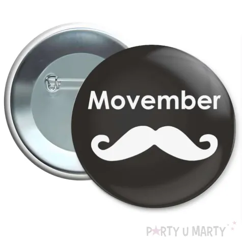 xx przypinka movermber czarna