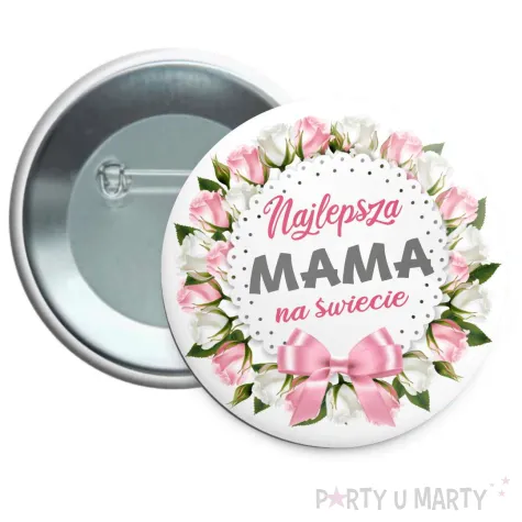 xx przypinka najlepsza mama na swiecie