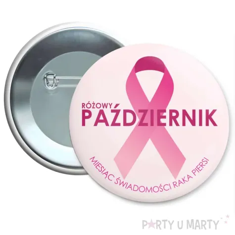 xx przypinka rozowy pazdziernik