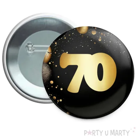 xx przypinka urodziny 70